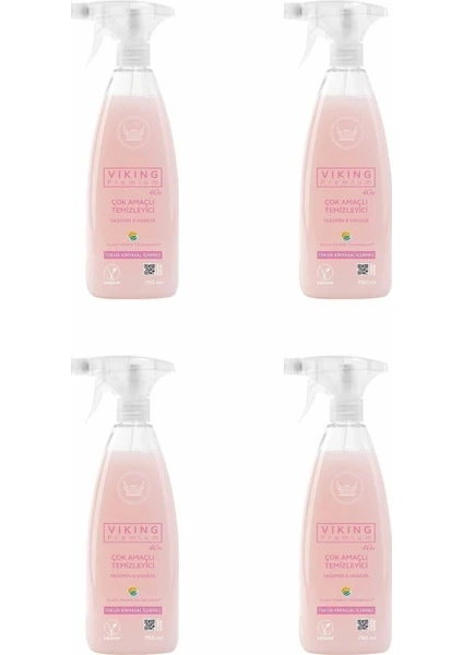 Viking Premium Çok Amaçlı Yasemin &amp;amp;amp; Vanilya 750 ml 4 Adet
